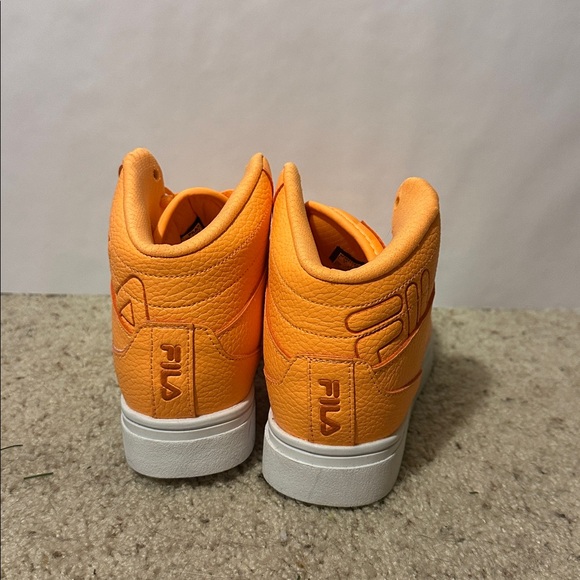 Fila Bright Orange High-Top Sneakers - Picture 6 of 9